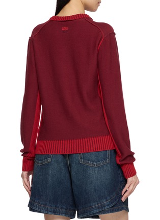 Back View - Click To Enlarge - LOEWE - Contrast Trim Crewneck Sweater