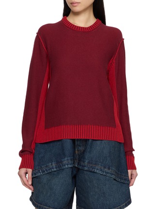 Main View - Click To Enlarge - LOEWE - Contrast Trim Crewneck Sweater