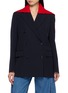 LOEWE Detachable Knit Collar Single Breasted Blazer