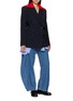 Figure View - Click To Enlarge - LOEWE - Detachable Knit Collar Single Breasted Blazer