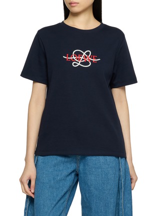 Main View - Click To Enlarge - LOEWE - Embroidered Logo T-Shirt