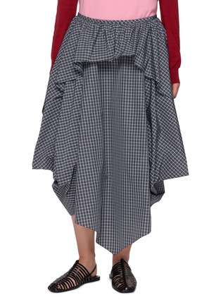 Main View - Click To Enlarge - LOEWE - Asymmetric Draped Panel Midi Skirt