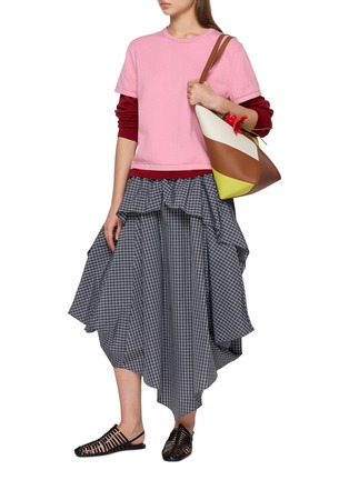 Figure View - Click To Enlarge - LOEWE - Asymmetric Draped Panel Midi Skirt