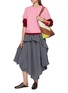 Figure View - Click To Enlarge - LOEWE - Asymmetric Draped Panel Midi Skirt