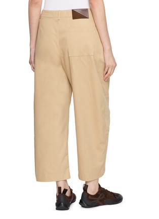 Back View - Click To Enlarge - LOEWE - Panelled Knee Cotton Cropped Pants