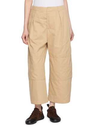Main View - Click To Enlarge - LOEWE - Panelled Knee Cotton Cropped Pants
