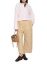 Figure View - Click To Enlarge - LOEWE - Panelled Knee Cotton Cropped Pants