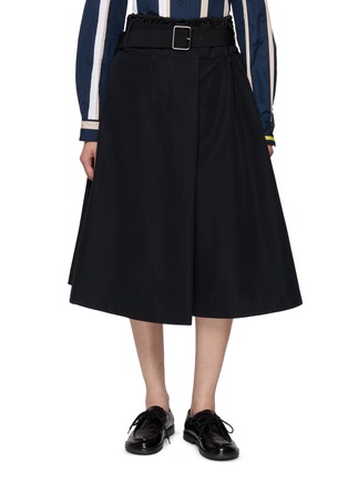 Main View - Click To Enlarge - LOEWE - Belted A-Line Midi Skirt