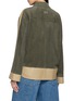 Back View - Click To Enlarge - LOEWE - Turn-Up Contrast Panel Suede Lambskin Jacket