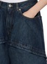  - LOEWE - Asymmetric Panel Cotton Denim Shorts