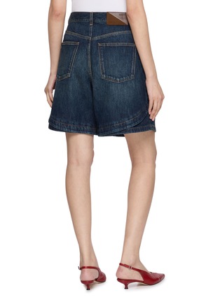Back View - Click To Enlarge - LOEWE - Asymmetric Panel Cotton Denim Shorts