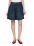 Main View - Click To Enlarge - LOEWE - Asymmetric Panel Cotton Denim Shorts