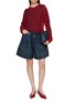 Figure View - Click To Enlarge - LOEWE - Asymmetric Panel Cotton Denim Shorts