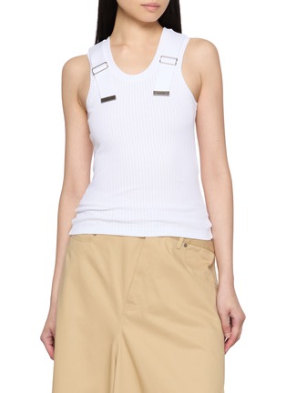 Main View - Click To Enlarge - LOEWE - Engraved Strap Ribbed Tank Top