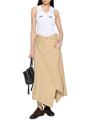 Figure View - Click To Enlarge - LOEWE - Engraved Strap Ribbed Tank Top