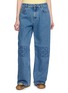 LOEWE Anagram Embroidered Washed Cotton Denim Baggy Jeans