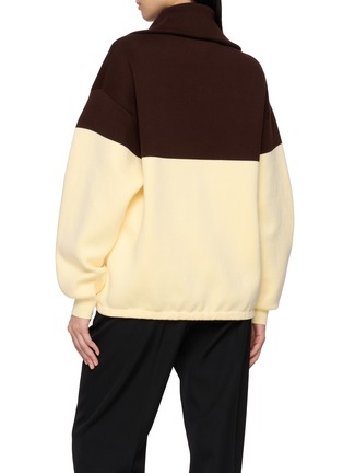 Back View - Click To Enlarge - LOEWE - Colour Blocked Zip Up Sweater