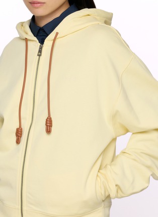  - LOEWE - Flamenco Leather Drawstring Hoodie