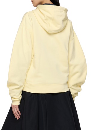 Back View - Click To Enlarge - LOEWE - Flamenco Leather Drawstring Hoodie