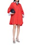Figure View - Click To Enlarge - LOEWE - Double Layer Collar Cotton Poplin Shirt Dress