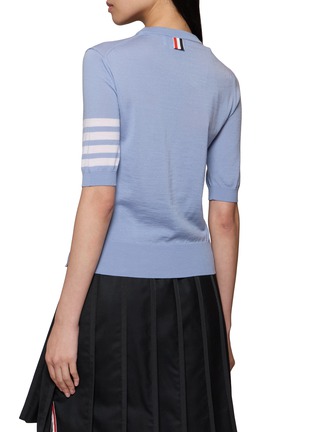 Back View - Click To Enlarge - THOM BROWNE - 4 Bar Crewneck Top