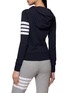 Back View - Click To Enlarge - THOM BROWNE - 4 Bar Hoodie Jacket
