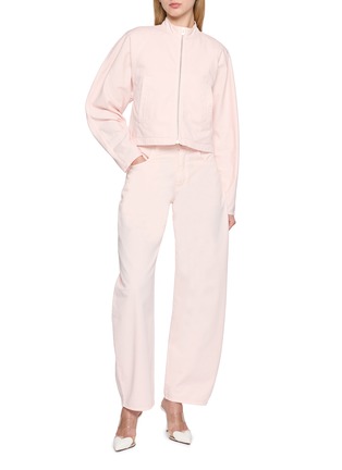 Figure View - Click To Enlarge - ALAÏA - Round Curved Leg Cotton Denim Pants