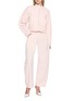 Figure View - Click To Enlarge - ALAÏA - Round Curved Leg Cotton Denim Pants