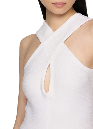  - ALAÏA - Cross Front Compact Knit Bodysuit