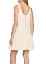 Back View - Click To Enlarge - ALAÏA - Waffle Godet Flared Silk Knit Mini Dress