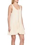 Front View - Click To Enlarge - ALAÏA - Waffle Godet Flared Silk Knit Mini Dress