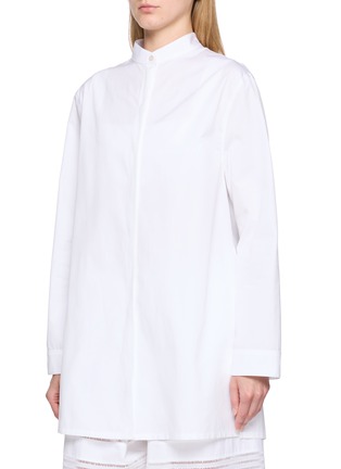 Detail View - Click To Enlarge - ALAÏA - Cotton Poplin Shirt Bralette Set