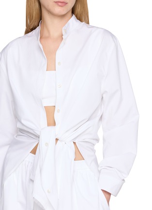  - ALAÏA - Cotton Poplin Shirt Bralette Set
