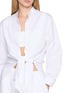  - ALAÏA - Cotton Poplin Shirt Bralette Set