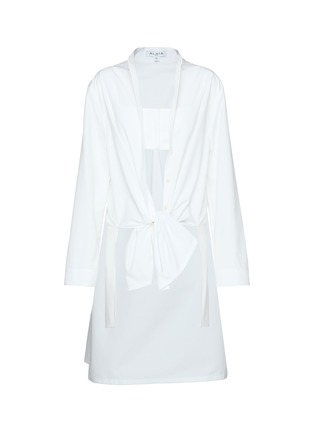Main View - Click To Enlarge - ALAÏA - Cotton Poplin Shirt Bralette Set