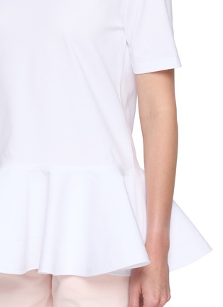  - ALAÏA - Peplum Hem Cotton Jersey T-Shirt