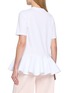 Back View - Click To Enlarge - ALAÏA - Peplum Hem Cotton Jersey T-Shirt