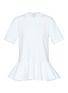 ALAÏA Peplum Hem Cotton Jersey T-Shirt