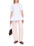 Figure View - Click To Enlarge - ALAÏA - Peplum Hem Cotton Jersey T-Shirt
