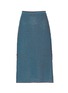 ALAÏA Bicolour Crochet Cotton Knit Midi Skirt