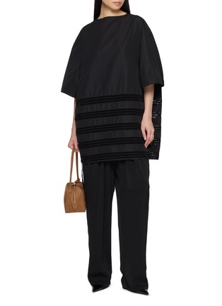 Figure View - Click To Enlarge - ALAÏA - Round Openwork Cotton Poplin Dress