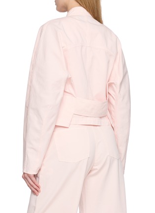 Back View - Click To Enlarge - ALAÏA - Zipped Cotton Denim Jacket