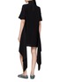 Back View - Click To Enlarge - ALAÏA - Asymmetric Draped Cady Dress