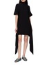 Figure View - Click To Enlarge - ALAÏA - Asymmetric Draped Cady Dress