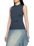 Front View - Click To Enlarge - ALAÏA - Rib Knit Silk Tank Top
