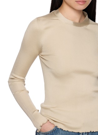  - ALAÏA - Long Sleeve Ribbed Knit Top