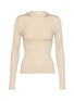 ALAÏA Long Sleeve Ribbed Knit Top