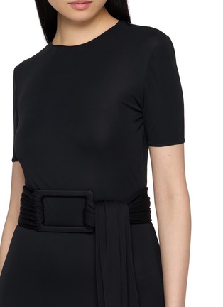  - ALAÏA - Belted Asymmetrical Jersey Dress