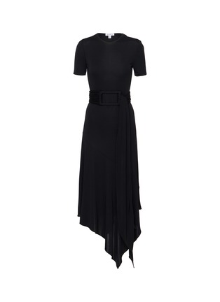 Main View - Click To Enlarge - ALAÏA - Belted Asymmetrical Jersey Dress