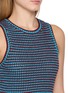  - ALAÏA - Sleeveless Bicolour Crochet Cropped Cotton Knit Top